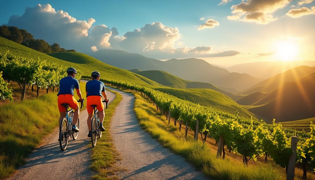 découvrez des balades à vélo inoubliables entre collines verdoyantes et vignobles pittoresques, pour une escapade nature et dégustation.