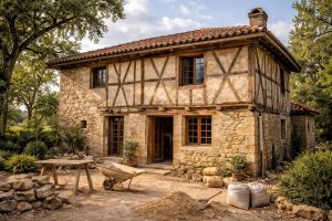 découvrez comment rénover une maison de village dans le gers en utilisant des matériaux traditionnels comme la pierre et les colombages restaurés pour préserver son charme authentique.