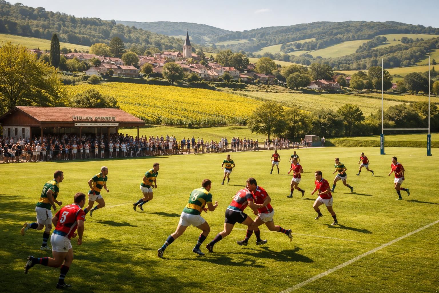 découvrez un village sportif dans le gers proposant des activités variées comme le rugby, la pelote basque et les randonnées pédestres à travers les paysages régionaux authentiques.
