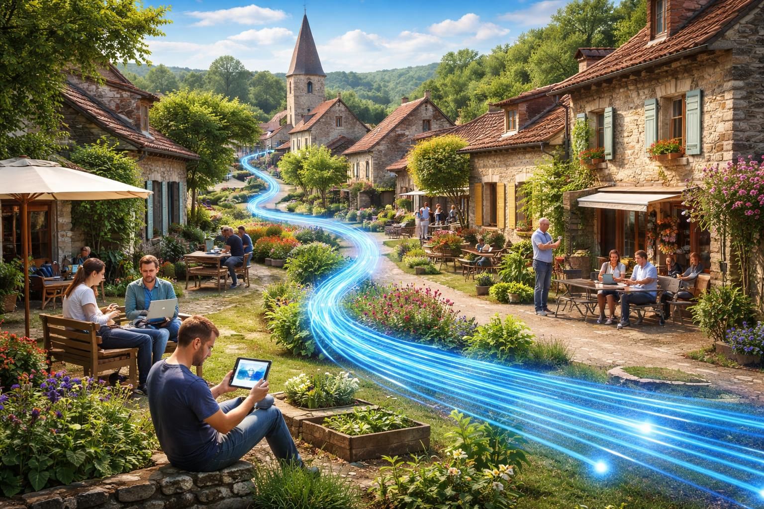 découvrez les villages connectés grâce à la fibre optique orange, free et aux services numériques territoriaux modernes pour un accès internet rapide et des solutions innovantes.